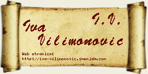 Iva Vilimonović vizit kartica